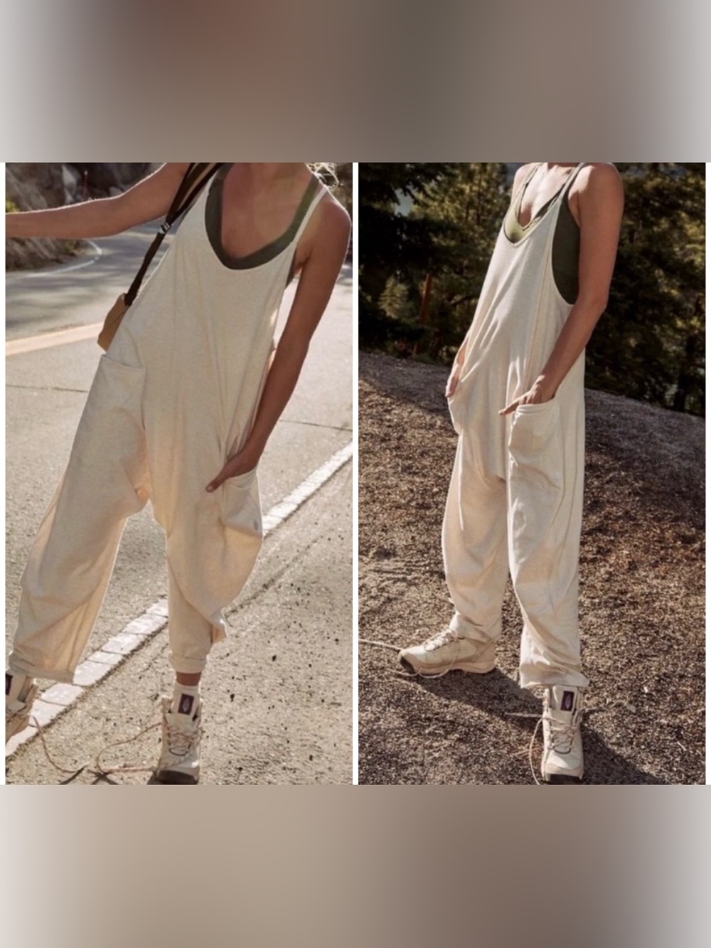 NWT Free People FP Movement Hot Shot Onesie - oatmeal heather - small, large